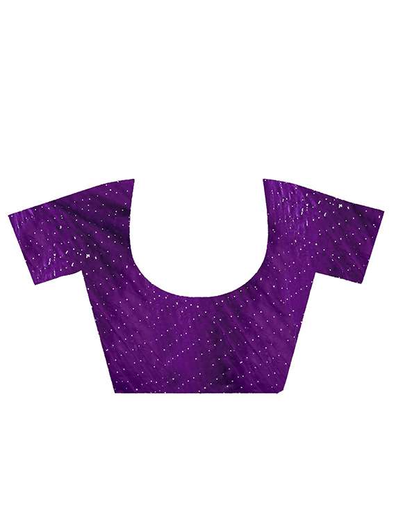 women solid with work embellished saree with blouse - 22085904 - Standard Image - 4