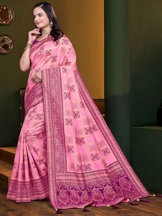 women self design banarasi saree with blouse - 22085912 - Standard Image - 1