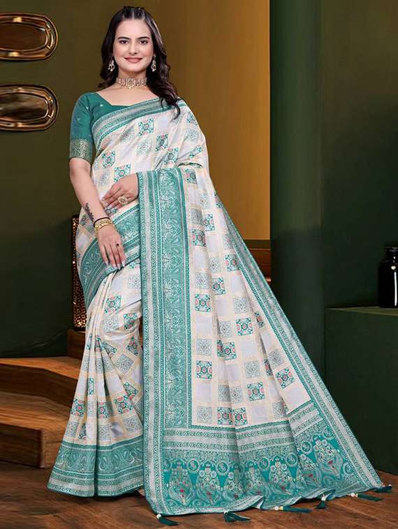 women self design banarasi saree with blouse - 22085915 - Zoom Image - 0