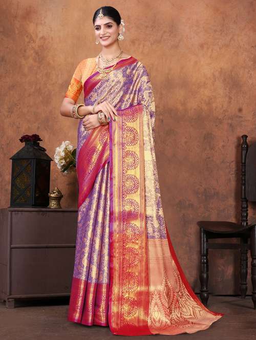 women self design kanjivaram saree with blouse - 22085923 -  Standard Image - 0