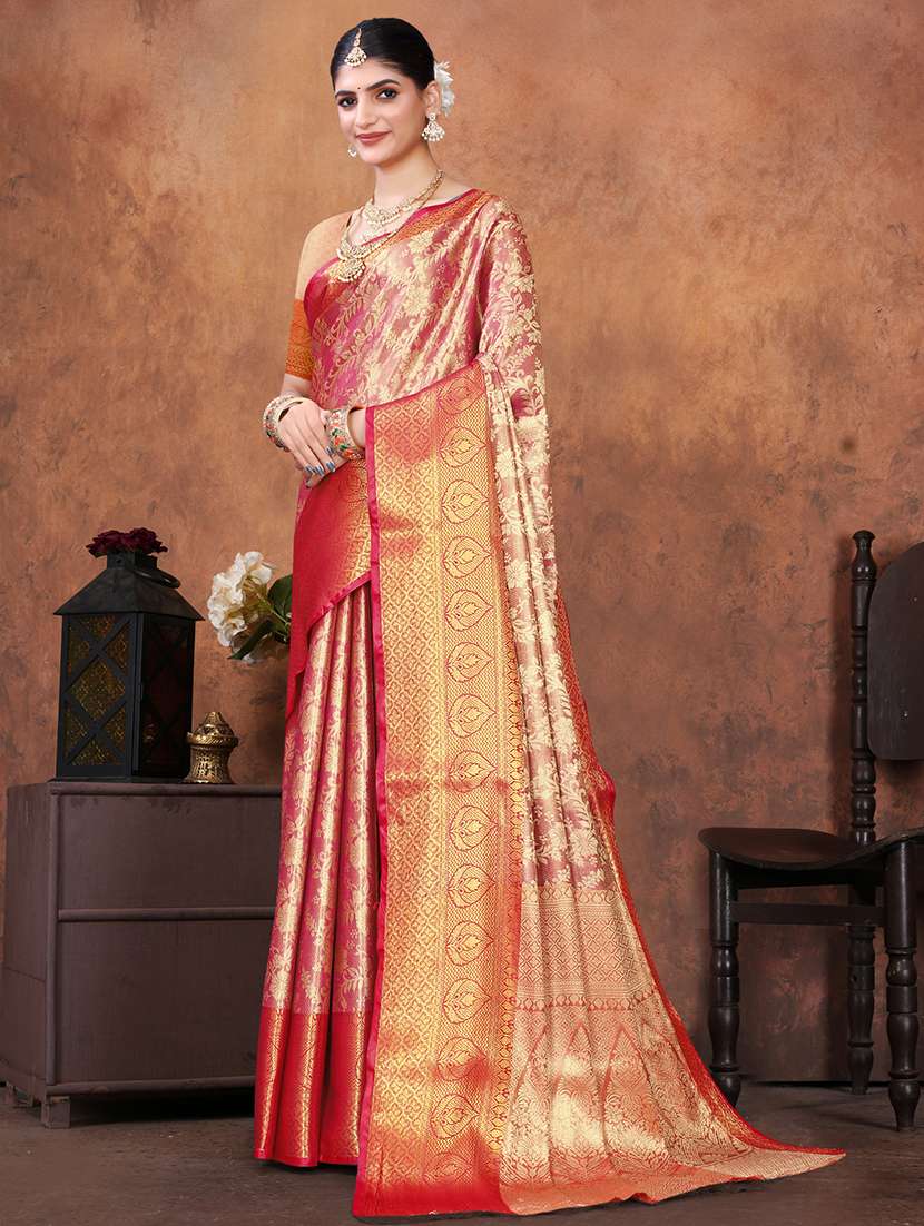 women self design kanjivaram saree with blouse - 22085930 - Standard Image - 1