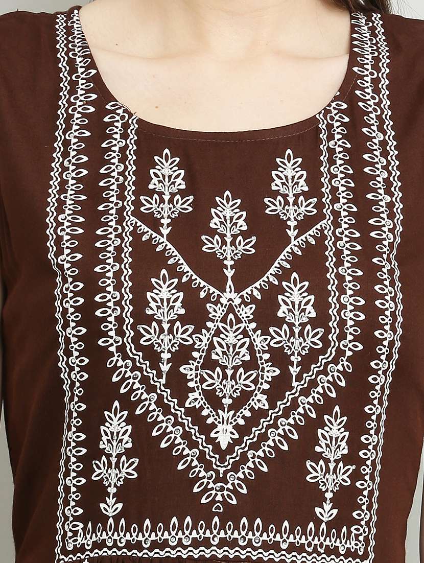 women printed sleeveless a-line kurta - 22085960 - Standard Image - 4