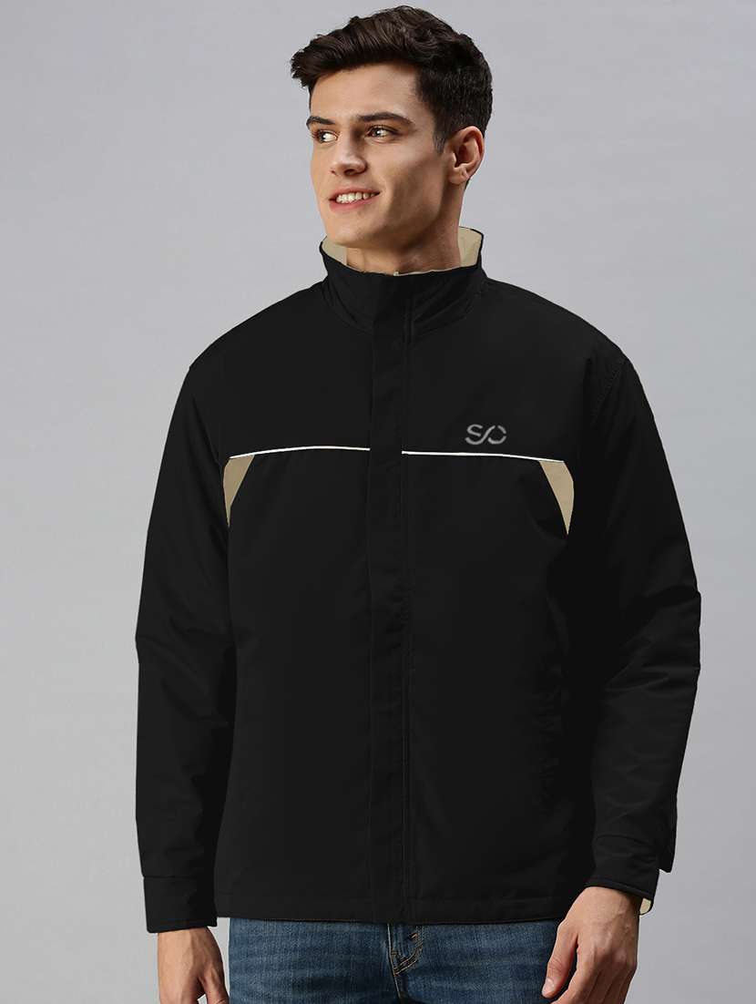 men solid long sleeve reversible bomber jacket - 22085966 -  Standard Image - 1