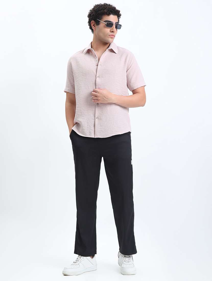 men solid low rise flat front casual trouser - 22085982 -  Standard Image - 4