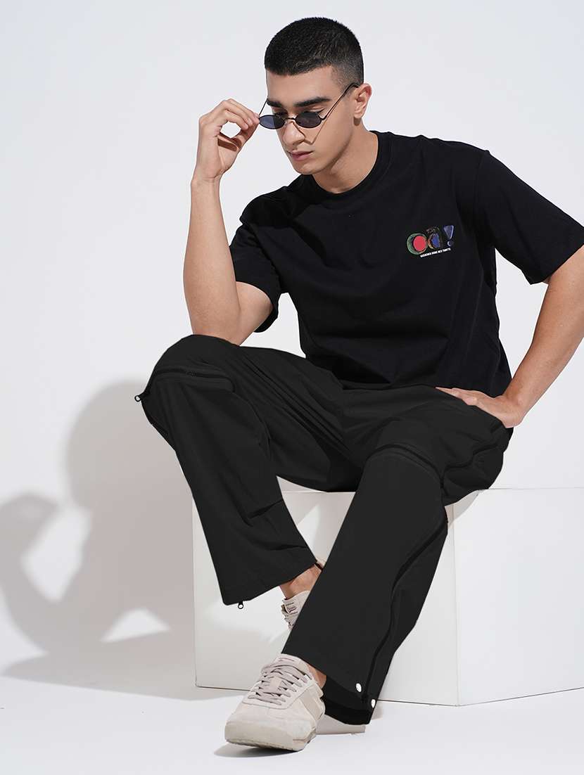 men solid low rise flat front casual trouser - 22085986 -  Standard Image - 4