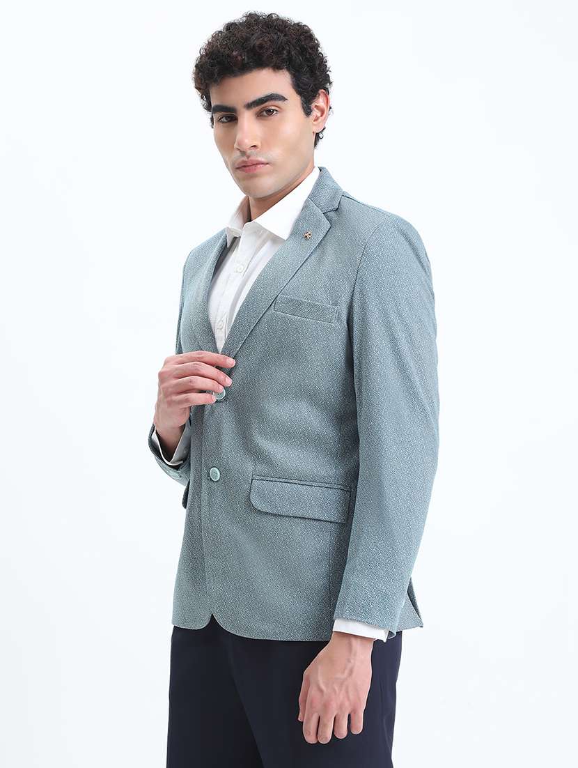 men lapel collar single breasted casual blazer - 22085992 -  Standard Image - 1