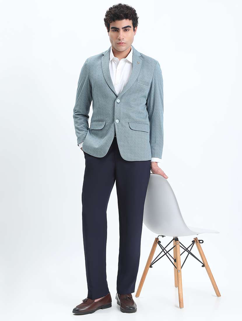 men lapel collar single breasted casual blazer - 22085992 -  Standard Image - 4