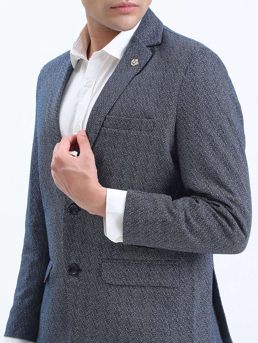 men lapel collar single breasted casual blazer - 22085993 -  Standard Image - 4