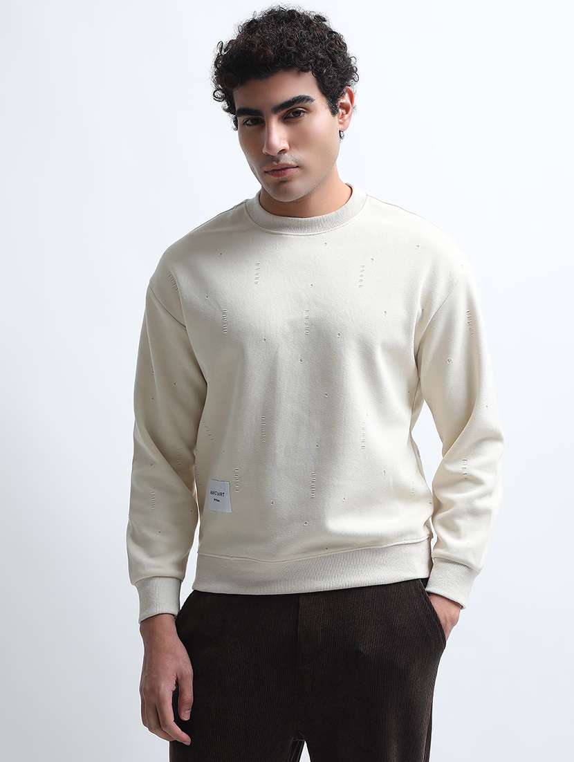 men solid long sleeve regular fit sweatshirt - 22086000 -  Standard Image - 1