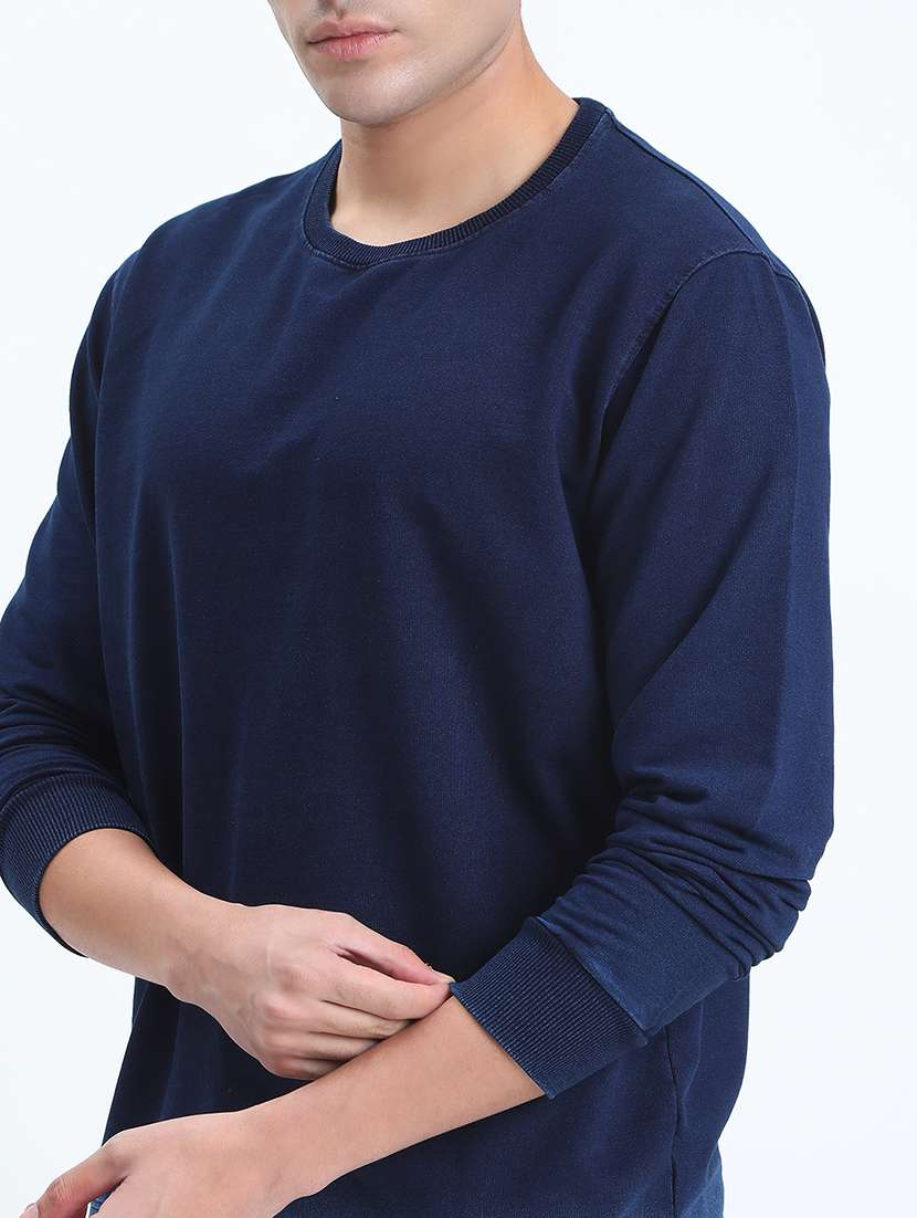 men solid long sleeve regular fit sweatshirt - 22086004 -  Standard Image - 4