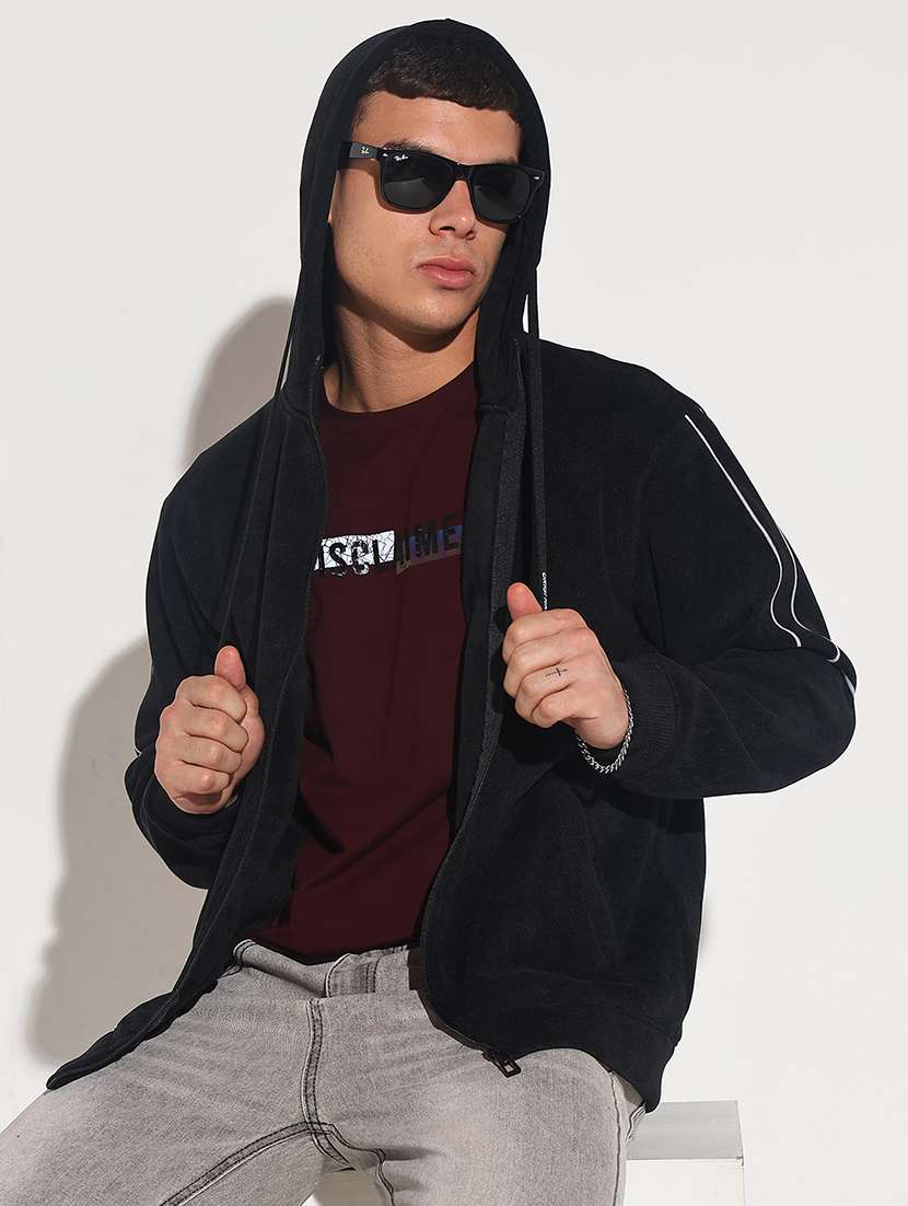 men solid long sleeve regular fit sweatshirt
