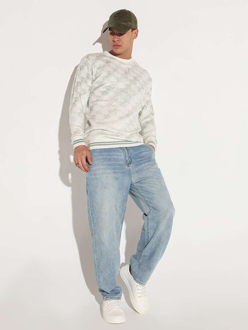 men checkered long sleeve regular fit pullover - 22086016 -  Standard Image - 6