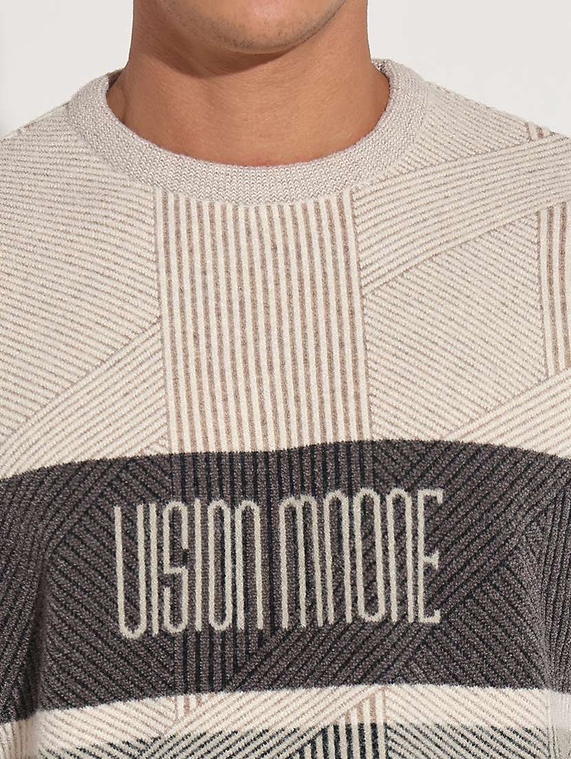 men typographic long sleeve regular fit pullover - 22086017 -  Standard Image - 4