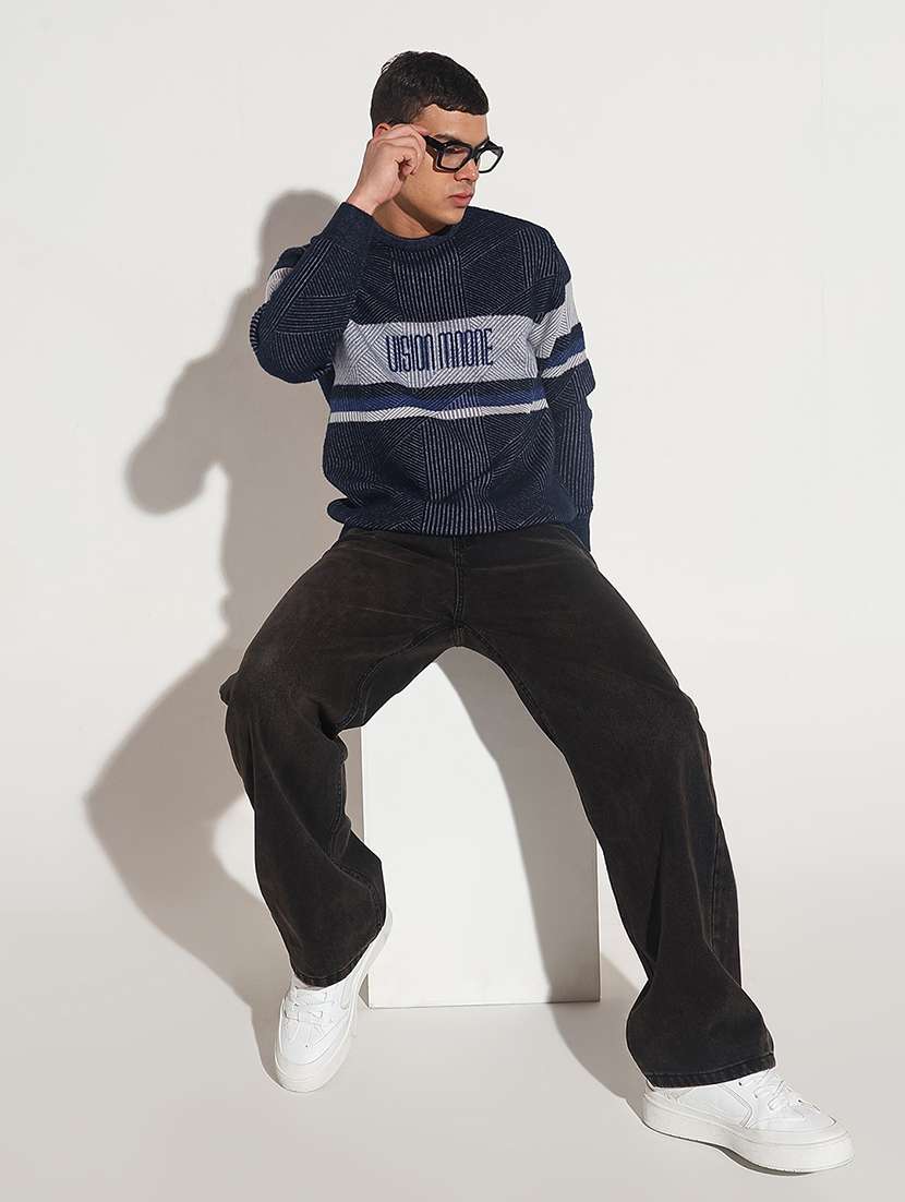 men typographic long sleeve regular fit pullover - 22086018 -  Standard Image - 4