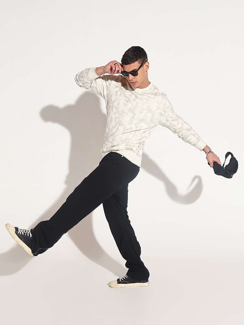 men self design long sleeve regular fit pullover - 22086027 -  Standard Image - 6