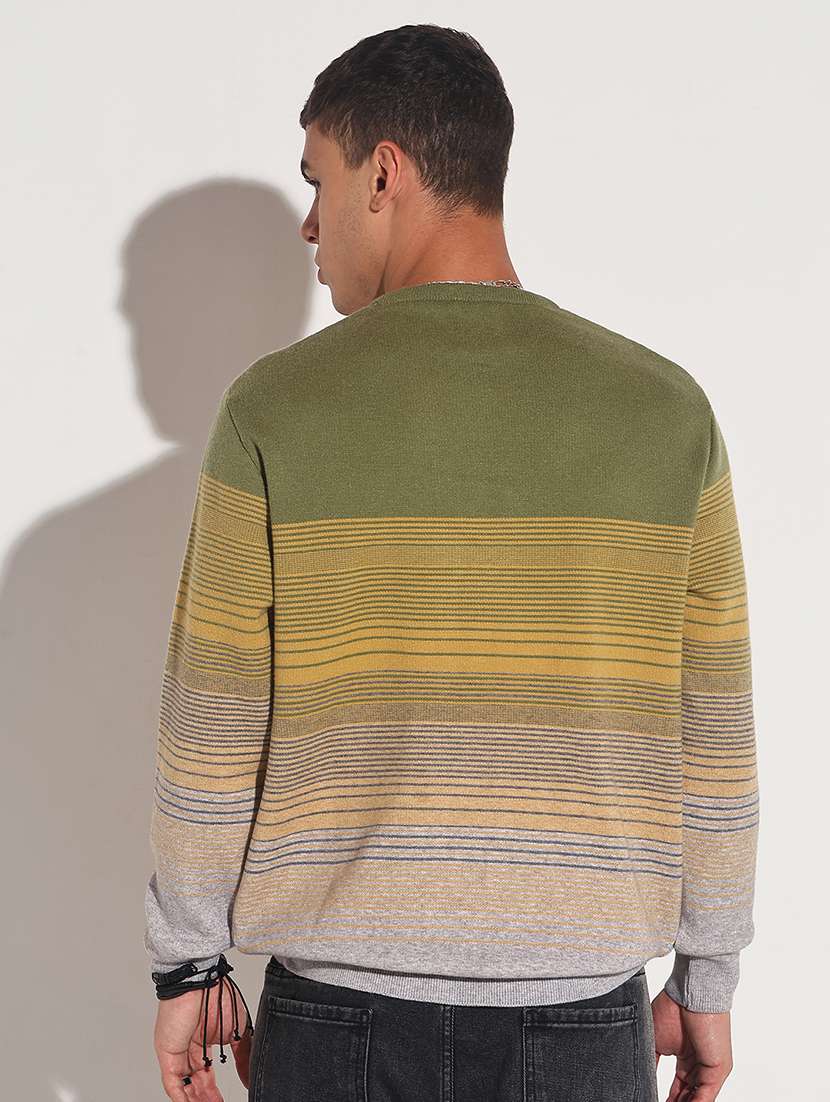 men striped long sleeve regular fit pullover - 22086028 -  Standard Image - 4