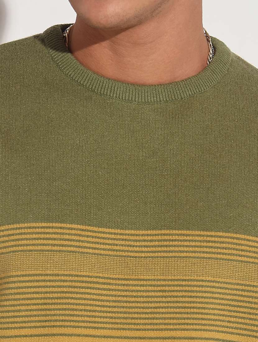 men striped long sleeve regular fit pullover - 22086028 -  Standard Image - 6