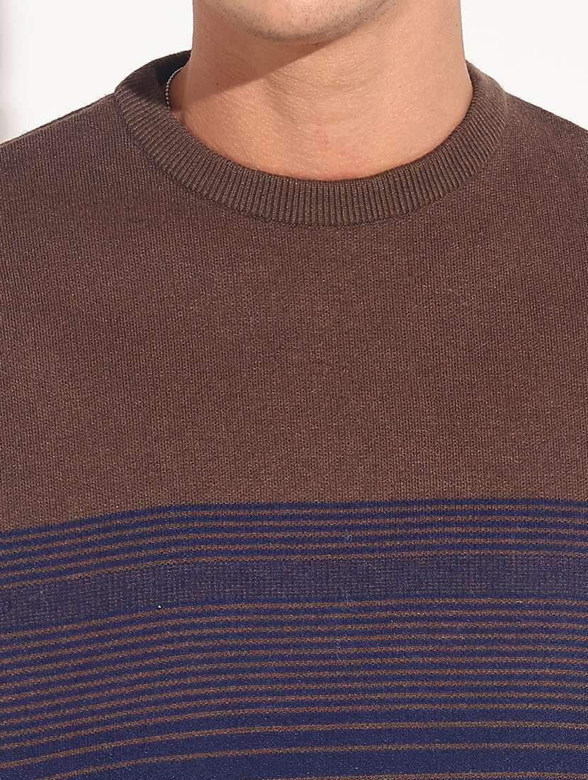 men striped long sleeve regular fit pullover - 22086029 -  Standard Image - 4