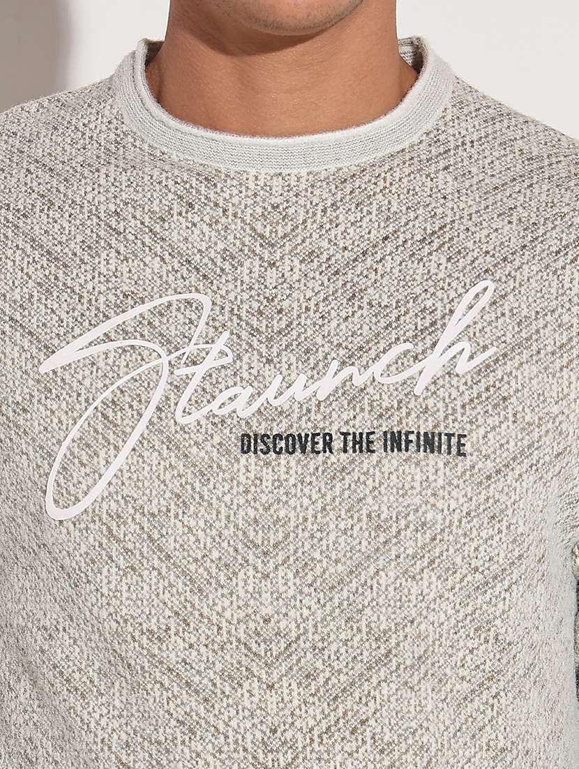 men self design long sleeve regular fit pullover - 22086034 -  Standard Image - 4