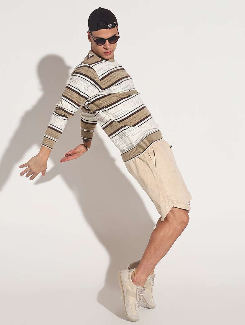 men striped long sleeve regular fit pullover - 22086037 -  Standard Image - 4