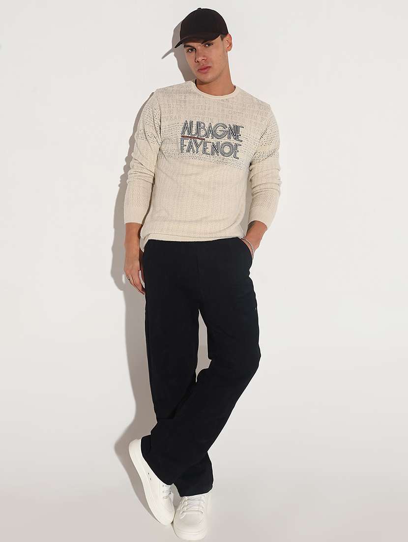 men typographic long sleeve regular fit pullover - 22086039 -  Standard Image - 4