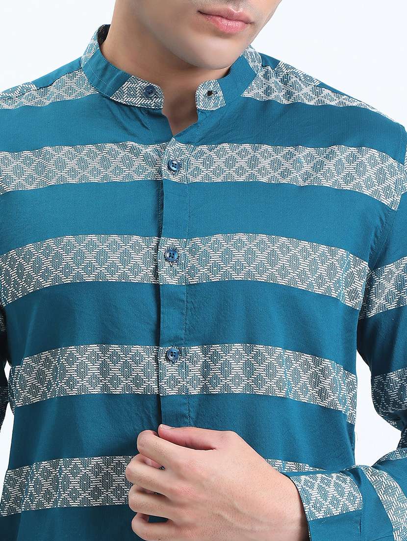 men striped long sleeve regular fit casual shirt - 22086053 -  Standard Image - 4