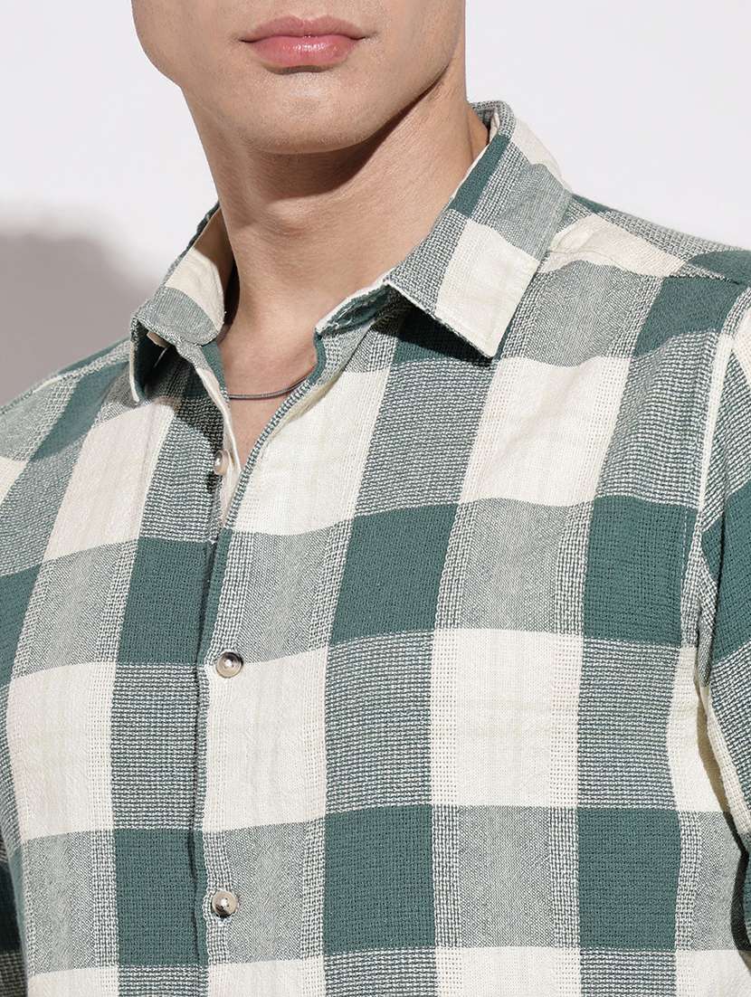 men checkered long sleeve regular fit casual shirt - 22086065 -  Standard Image - 6