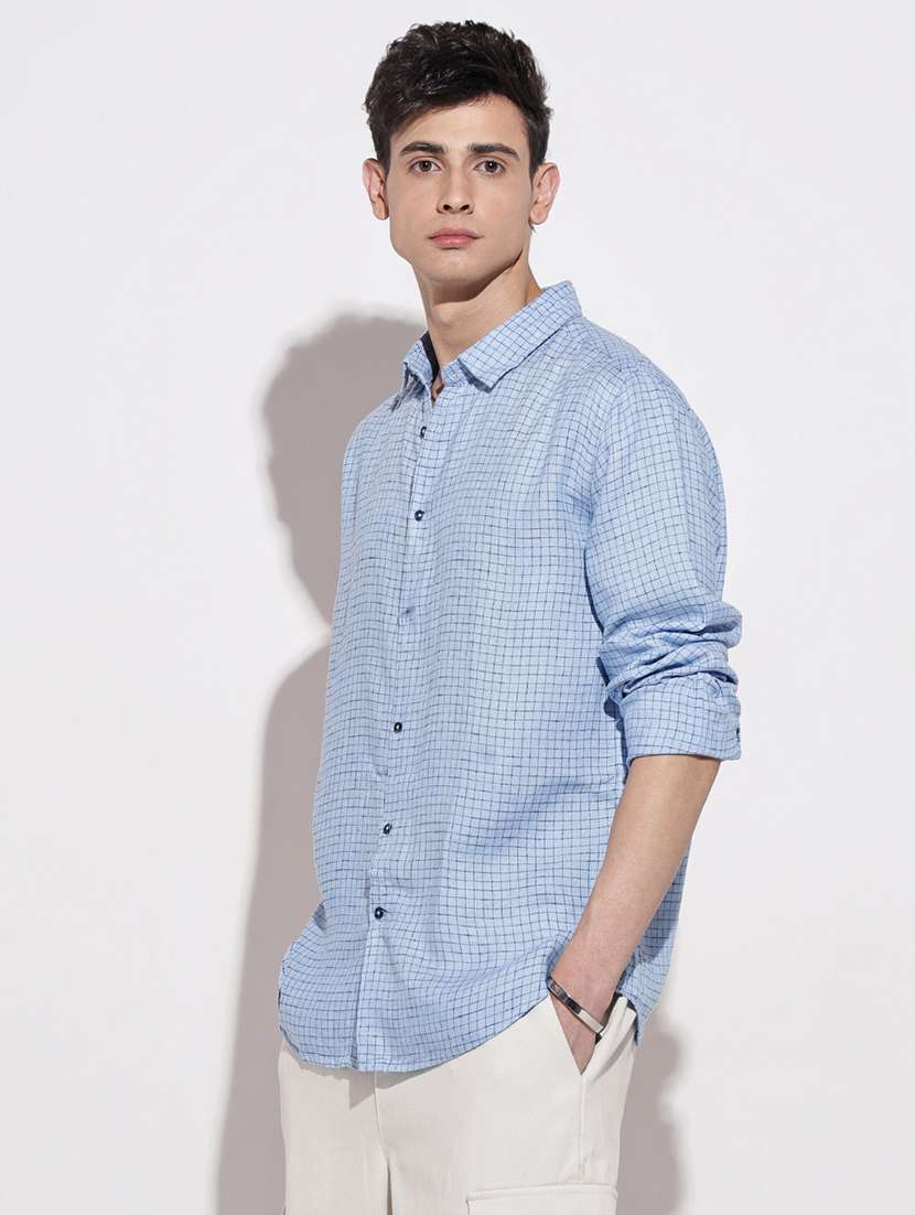men checkered long sleeve regular fit casual shirt - 22086066 -  Standard Image - 1