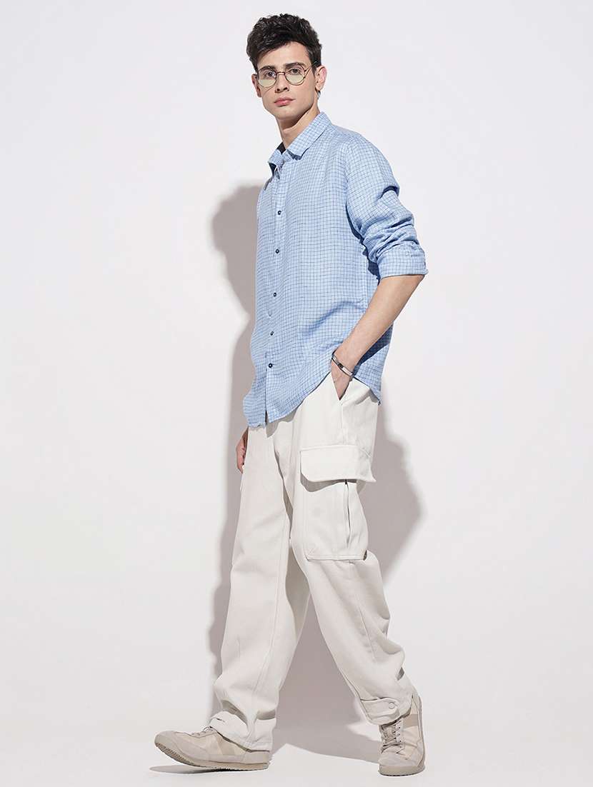 men checkered long sleeve regular fit casual shirt - 22086066 -  Standard Image - 4