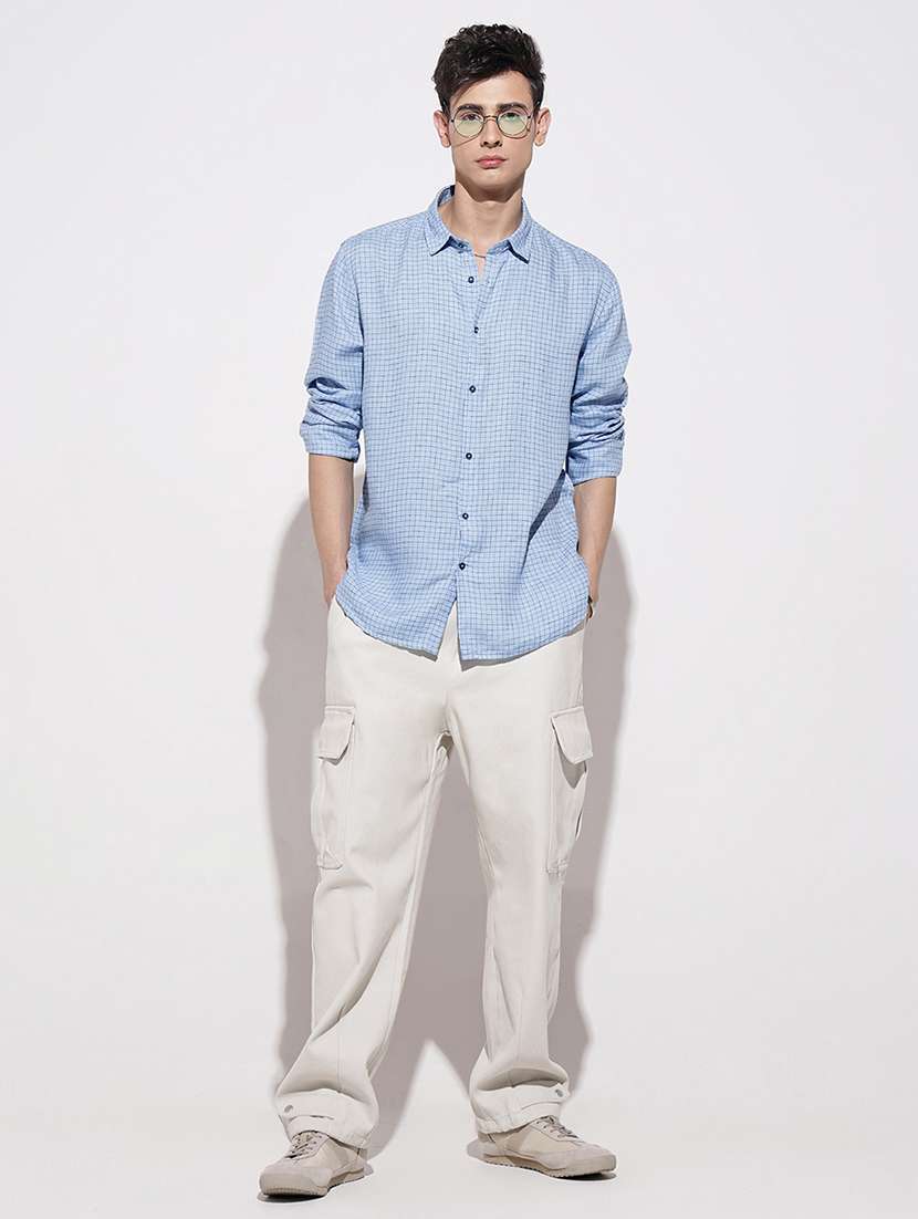 men checkered long sleeve regular fit casual shirt - 22086066 -  Standard Image - 6