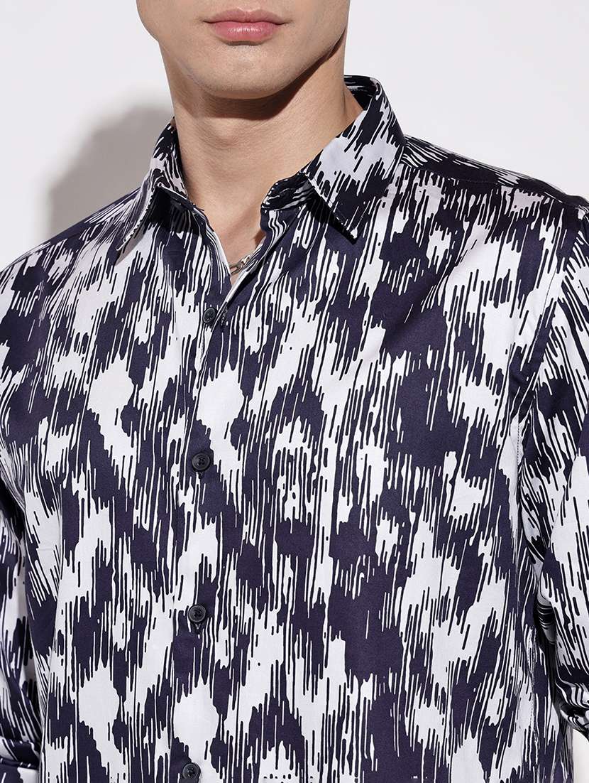 men printed long sleeve regular fit casual shirt - 22086073 -  Standard Image - 6