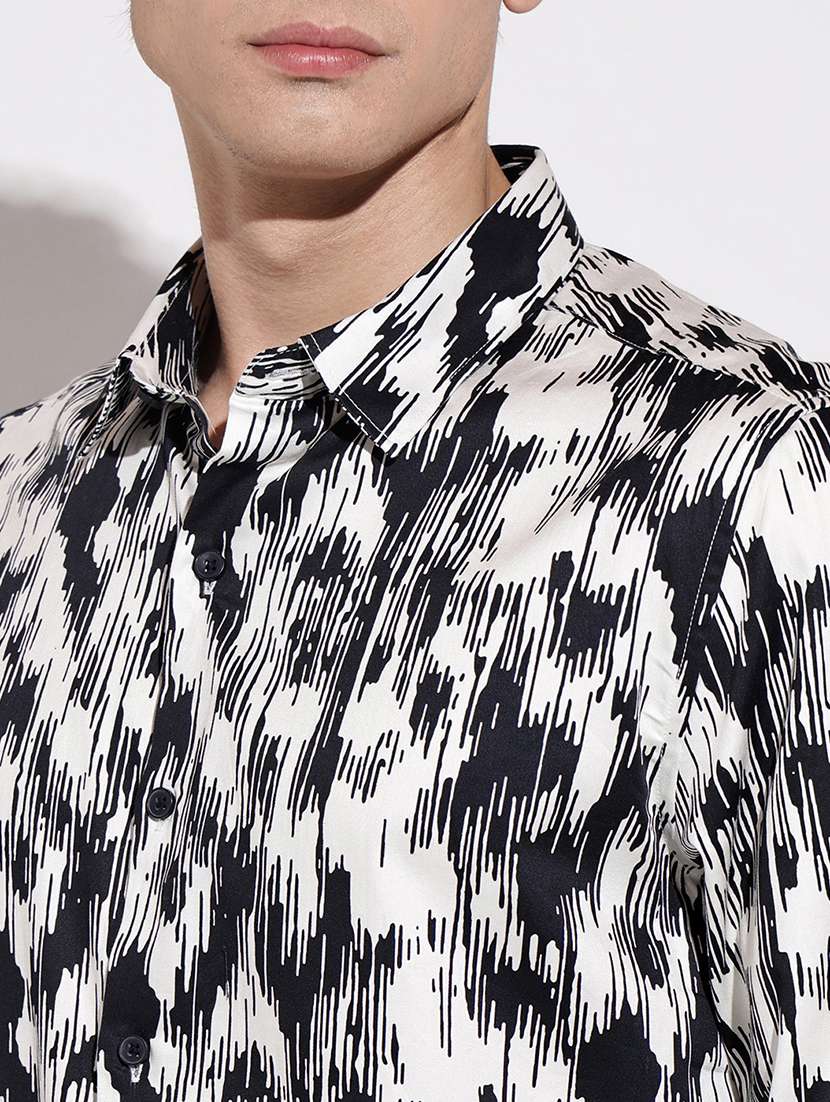 men printed long sleeve regular fit casual shirt - 22086075 -  Standard Image - 6