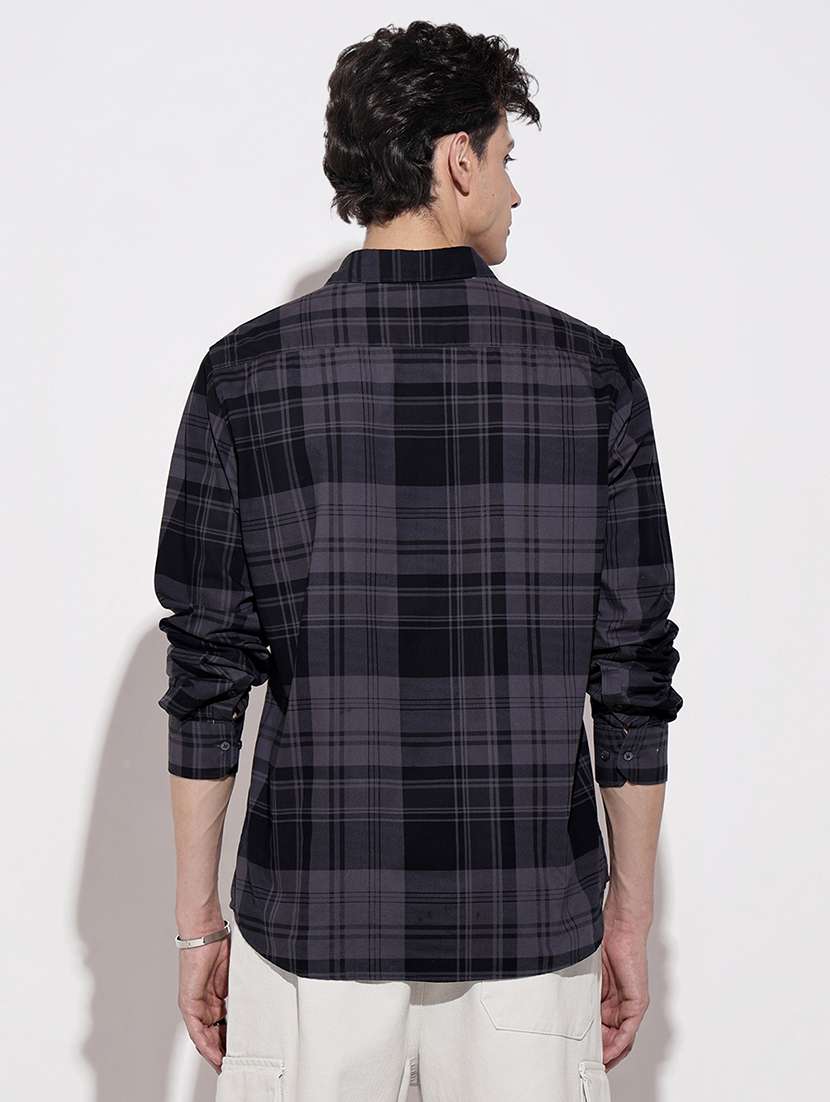 men checkered long sleeve regular fit casual shirt - 22086088 -  Standard Image - 4