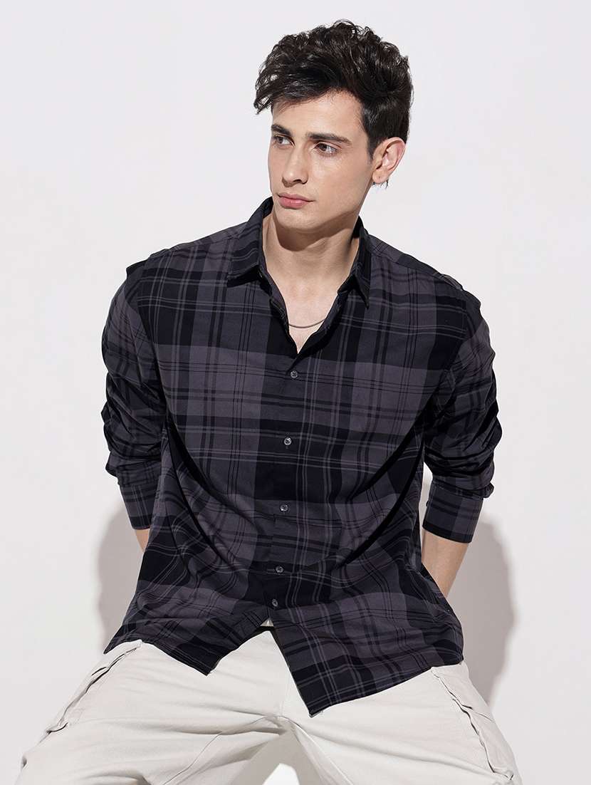 men checkered long sleeve regular fit casual shirt - 22086088 -  Standard Image - 6