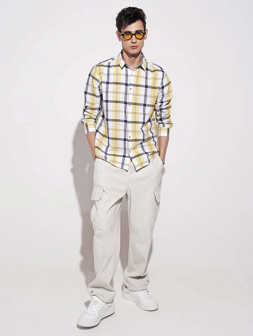 men checkered long sleeve regular fit casual shirt - 22086089 -  Standard Image - 6