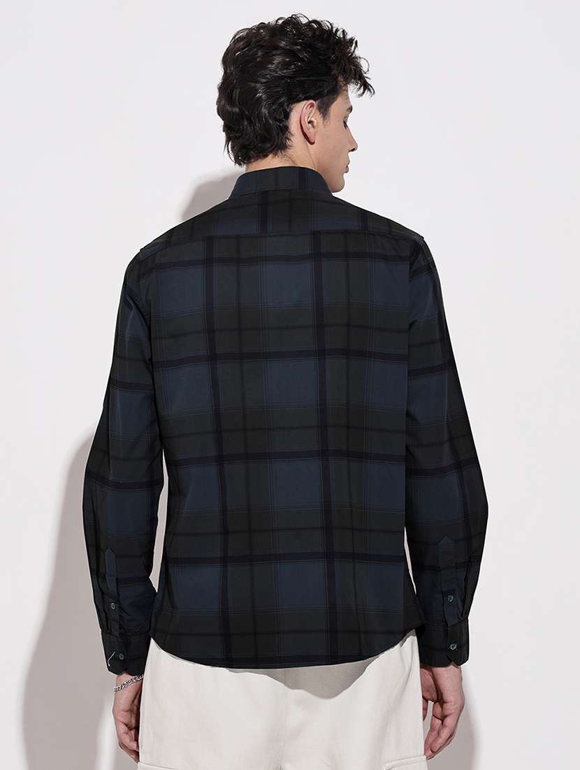men checkered long sleeve regular fit casual shirt - 22086090 -  Standard Image - 4