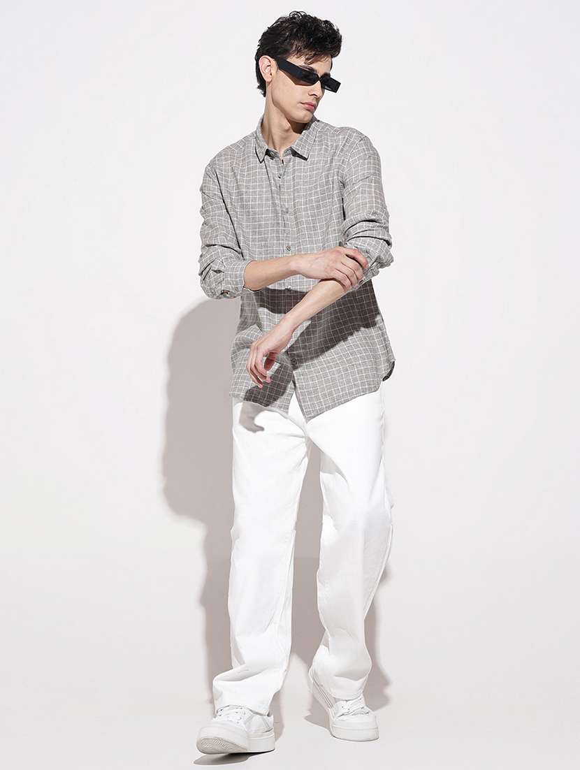 men checkered long sleeve regular fit casual shirt - 22086091 -  Standard Image - 6