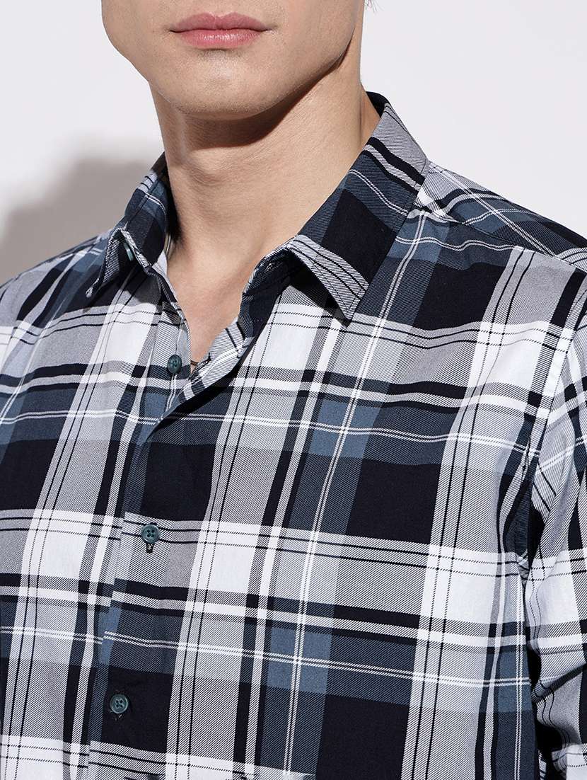 navy blue cotton casual shirt - 22086097 -  Standard Image - 6