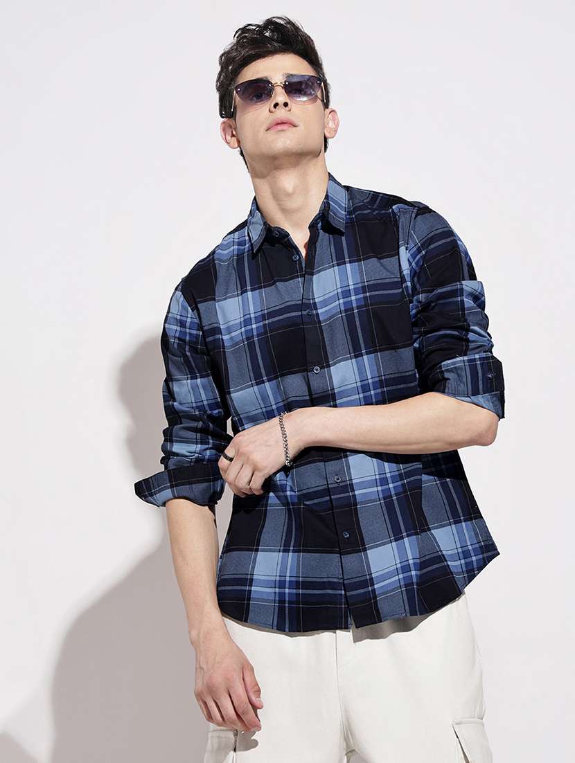 men checkered long sleeve regular fit casual shirt - 22086099 -  Standard Image - 6