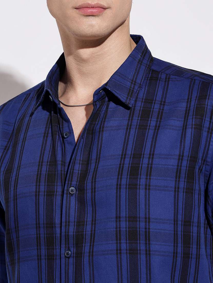 men checkered long sleeve regular fit casual shirt - 22086104 -  Standard Image - 6