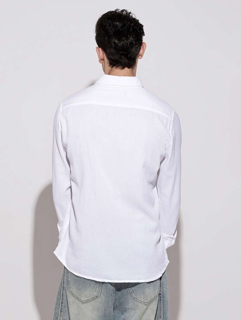 men solid long sleeve regular fit casual shirt - 22086106 - Standard Image - 4