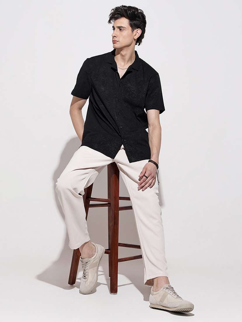 men floral short sleeve loose fit casual shirt - 22086108 -  Standard Image - 4