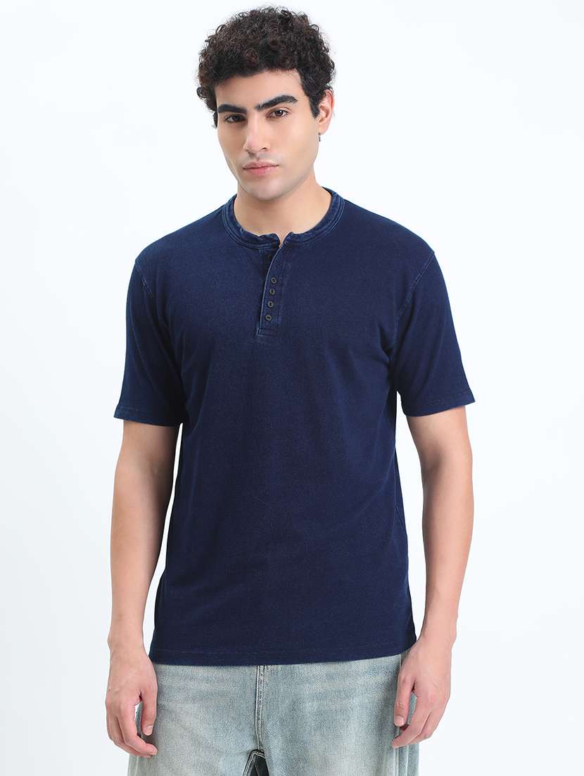 men solid short sleeve regular fit t-shirt - 22086126 -  Standard Image - 1