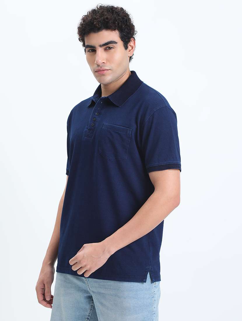 men solid short sleeve regular fit polo t-shirt - 22086127 -  Standard Image - 1