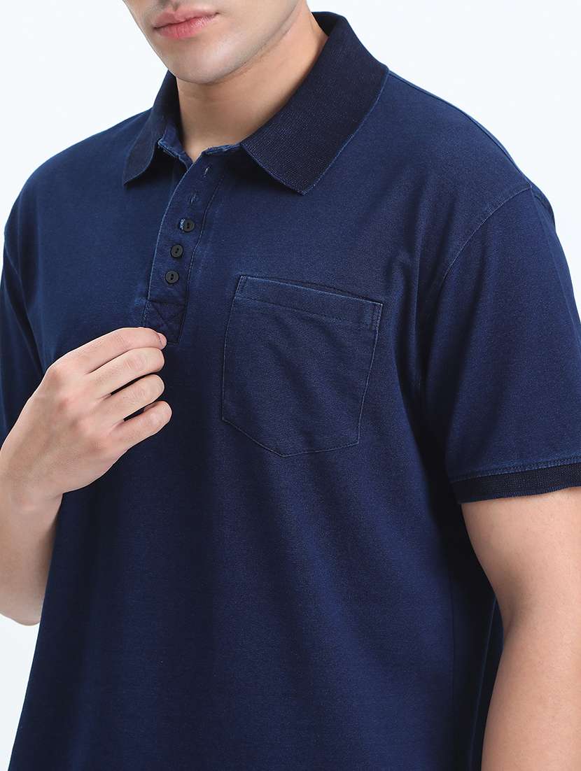 men solid short sleeve regular fit polo t-shirt - 22086127 -  Standard Image - 4