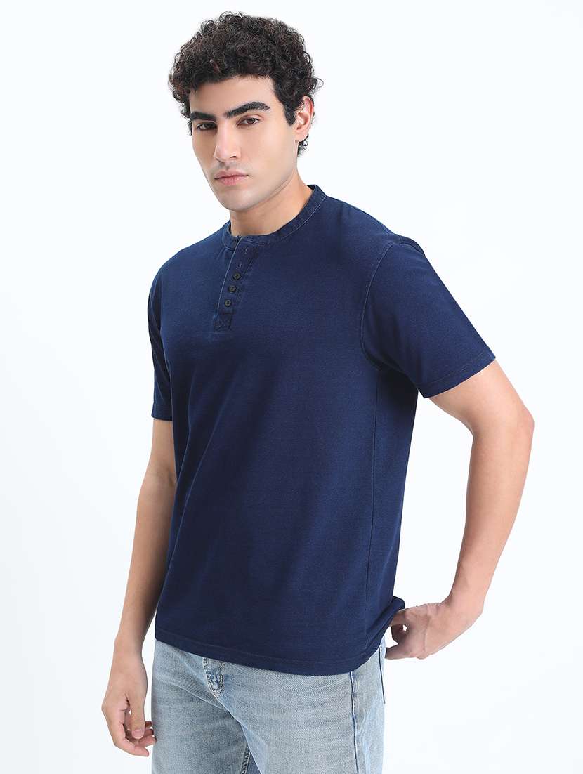 men solid short sleeve regular fit t-shirt - 22086129 -  Standard Image - 1