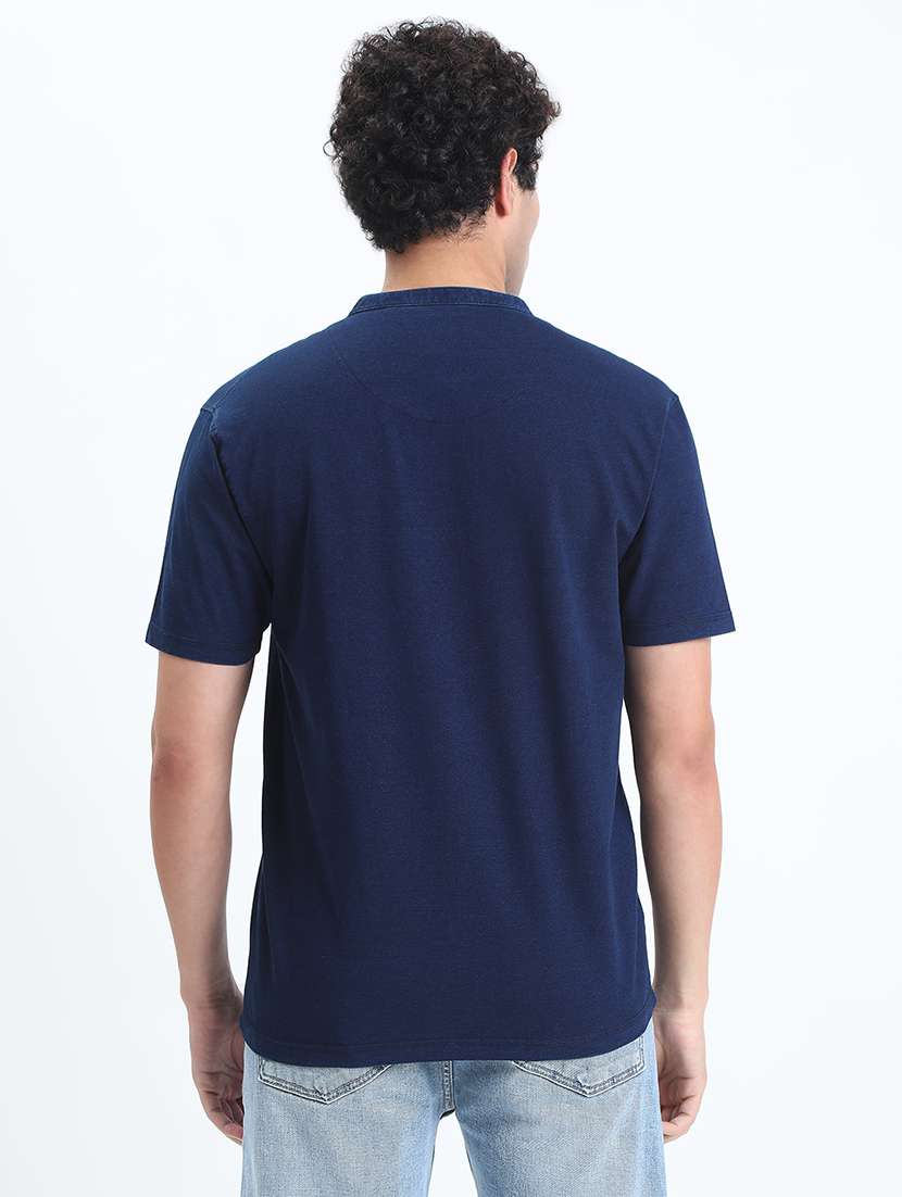 men solid short sleeve regular fit t-shirt - 22086129 -  Standard Image - 4