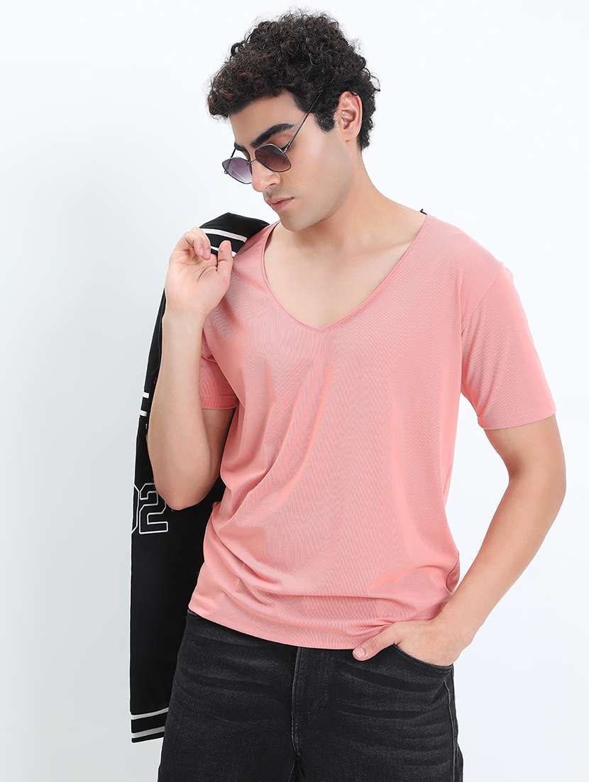 men solid short sleeve regular fit t-shirt - 22086131 - Zoom Image - 0