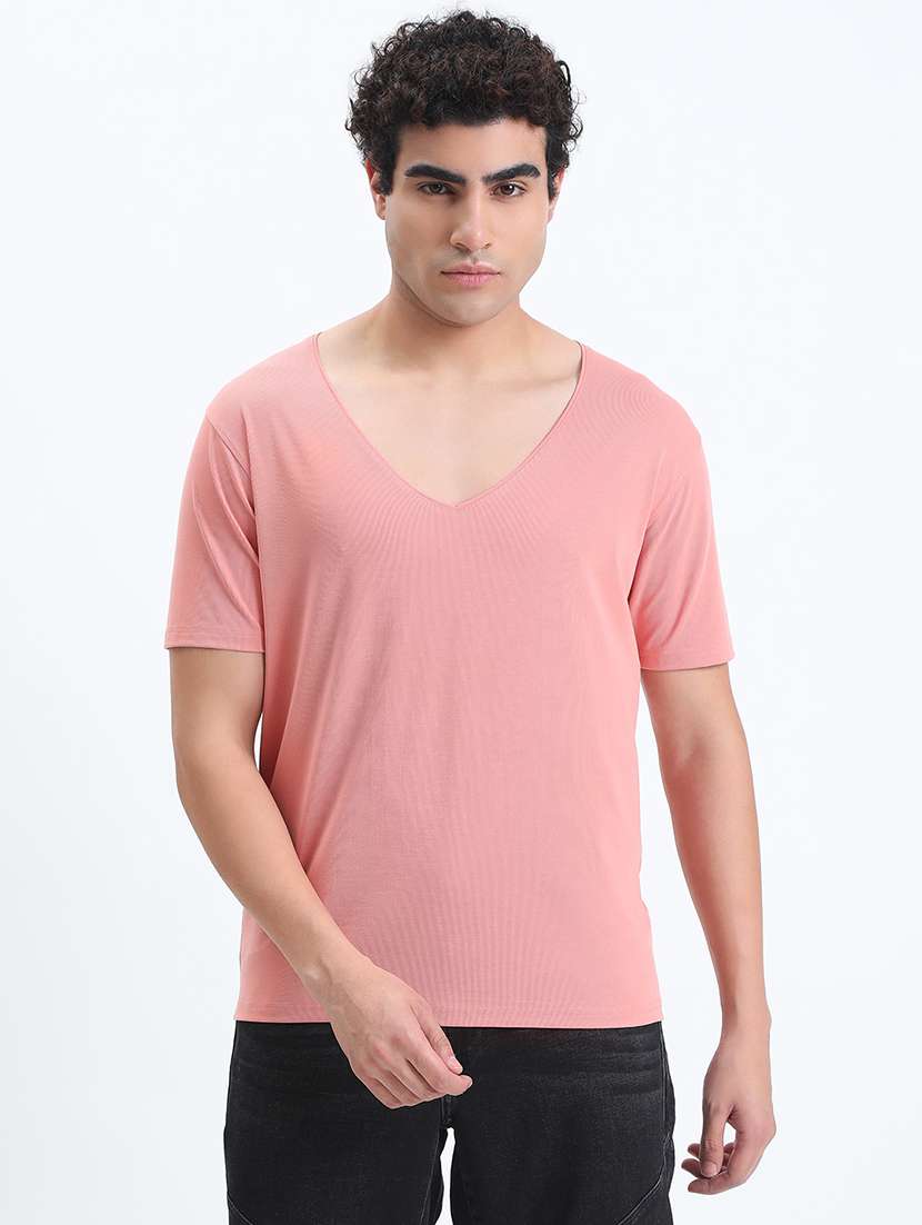 men solid short sleeve regular fit t-shirt - 22086131 - Standard Image - 1