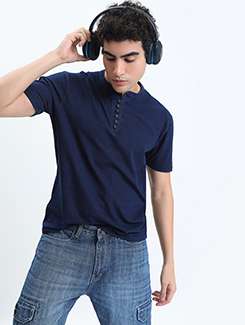men solid short sleeve regular fit t-shirt